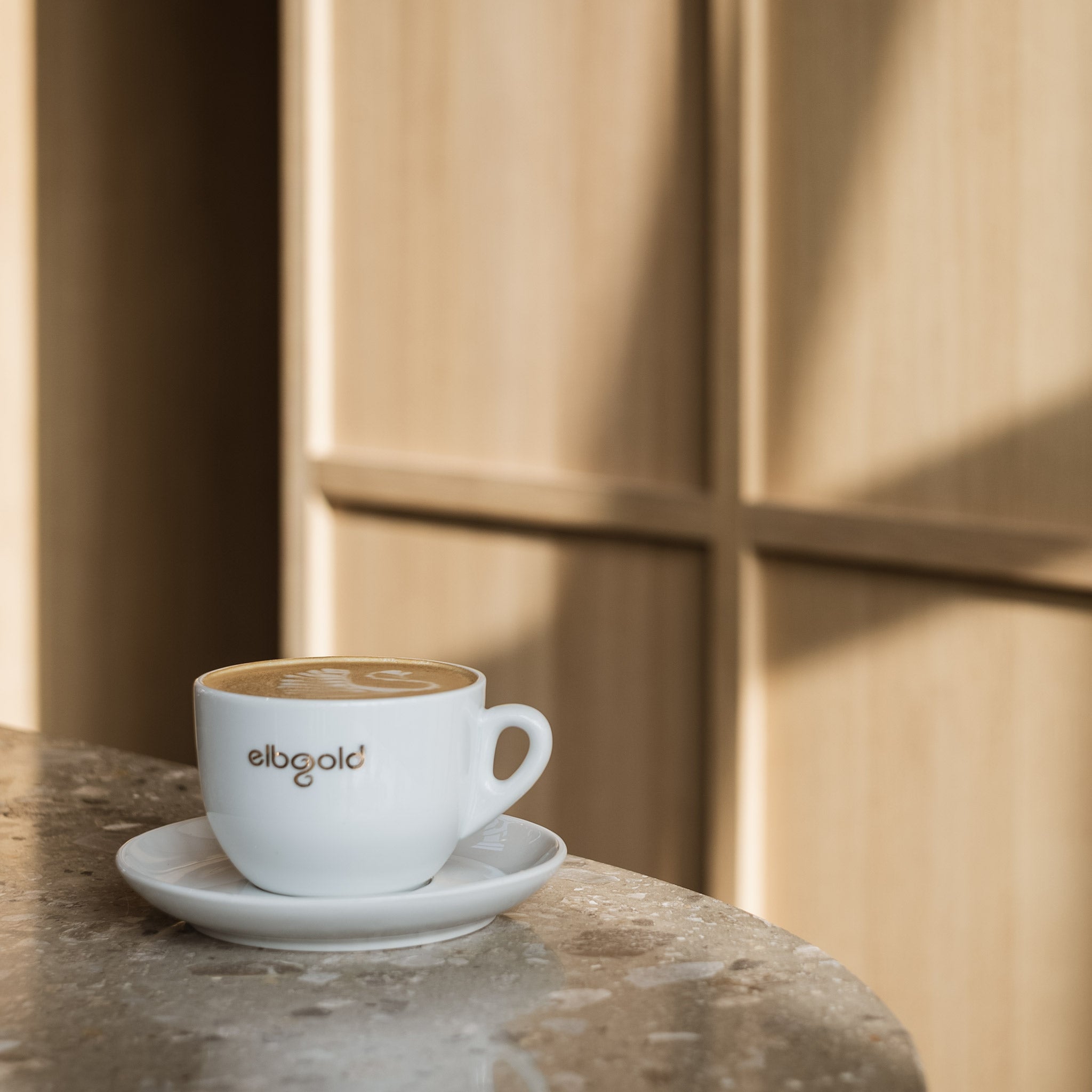 elbgold TASSE CAFÈ LATTE GROSS WEISS & GOLD