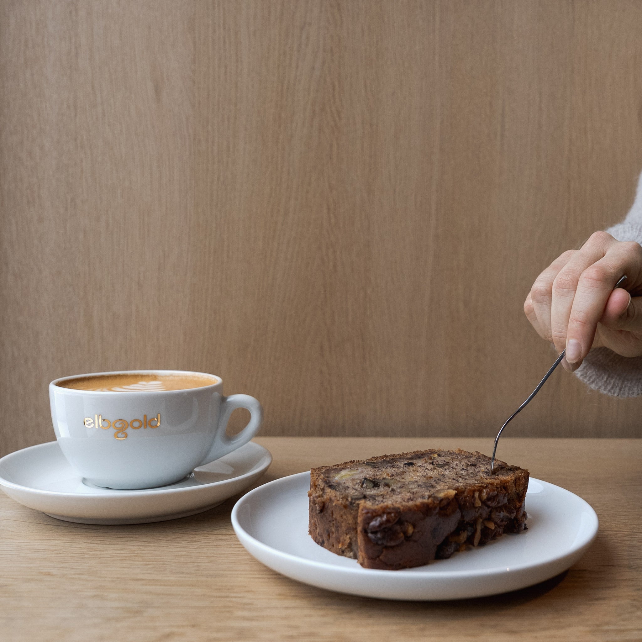 elbgold TASSE CAFÈ LATTE WEISS & GOLD