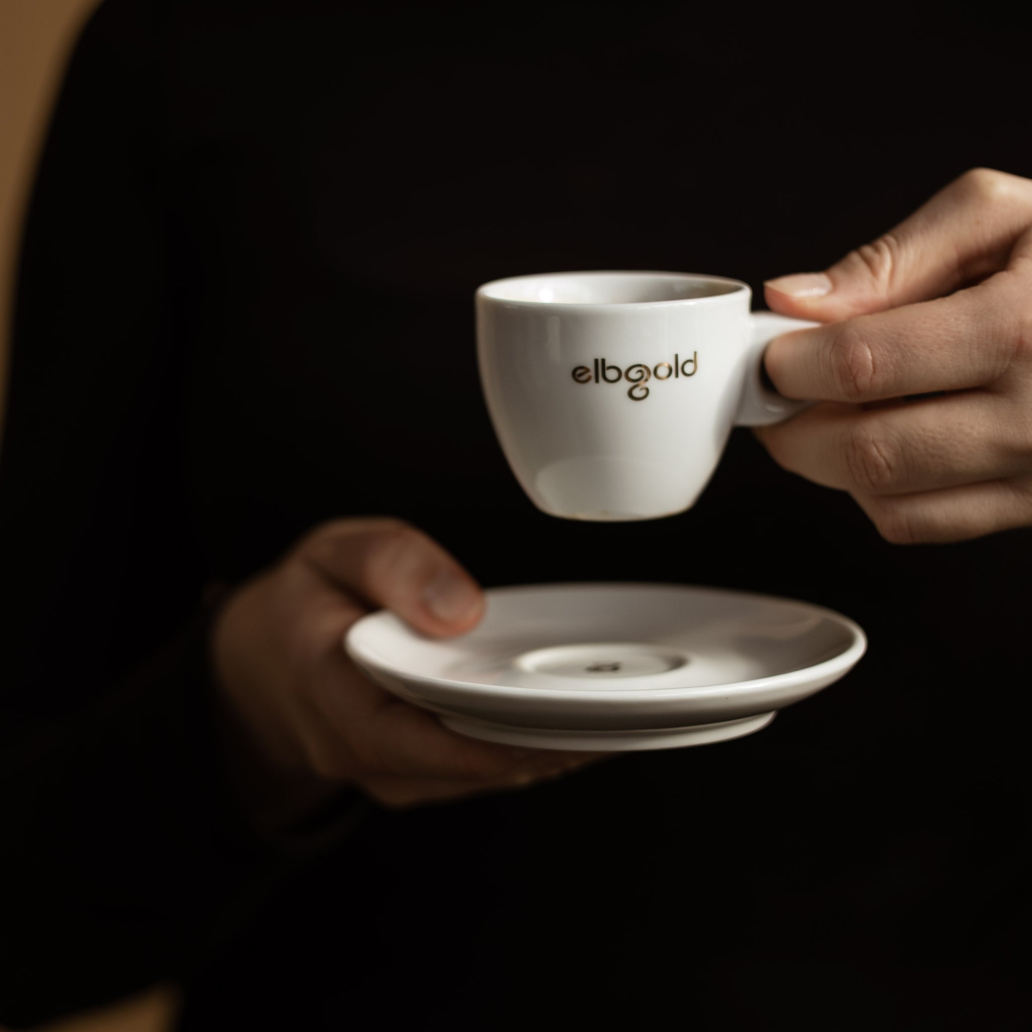 elbgold TASSE ESPRESSO WEISS & GOLD