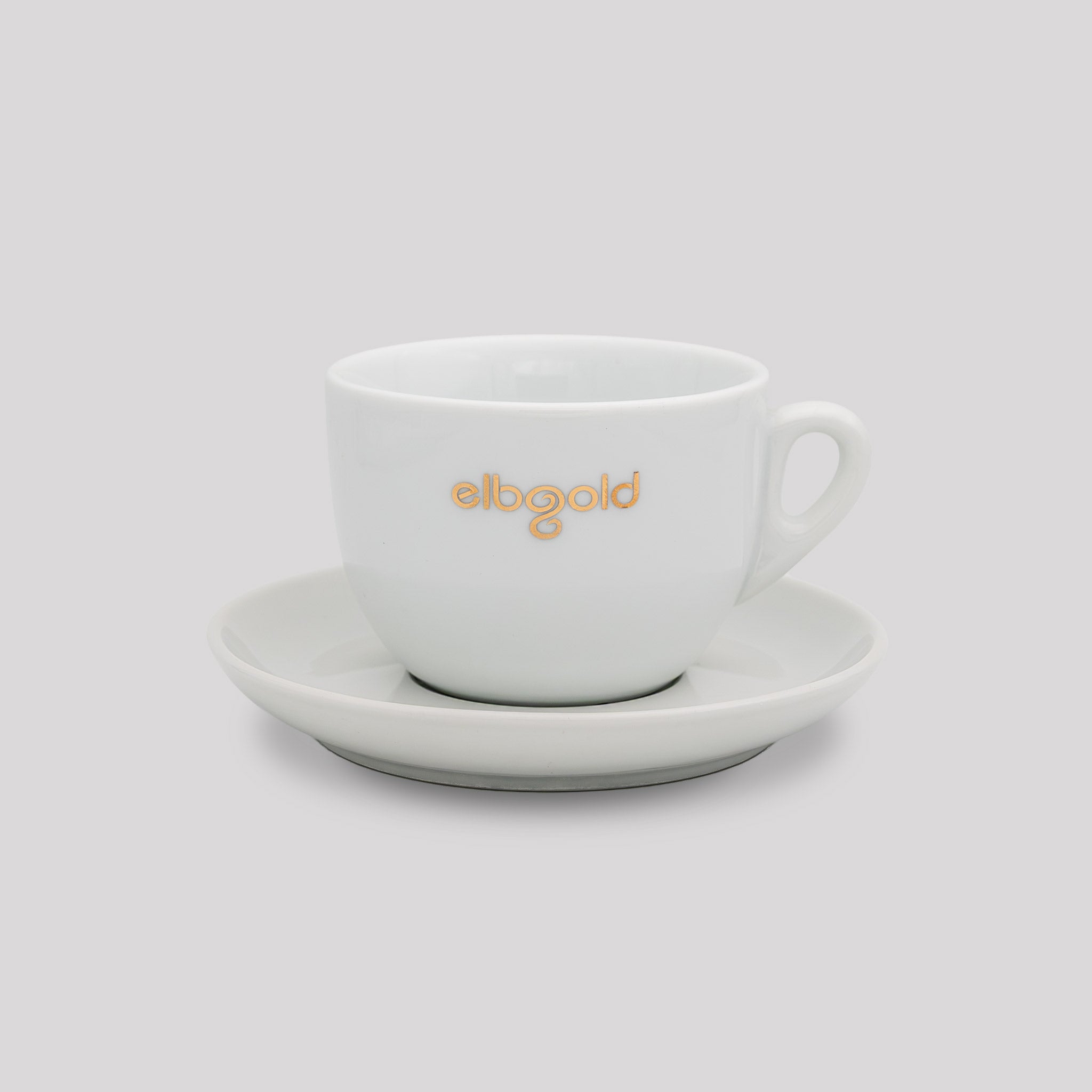 elbgold TASSE CAFÈ LATTE GROSS WEISS & GOLD